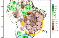 Brazil A Bit Too Dry, Argentina Too Wet